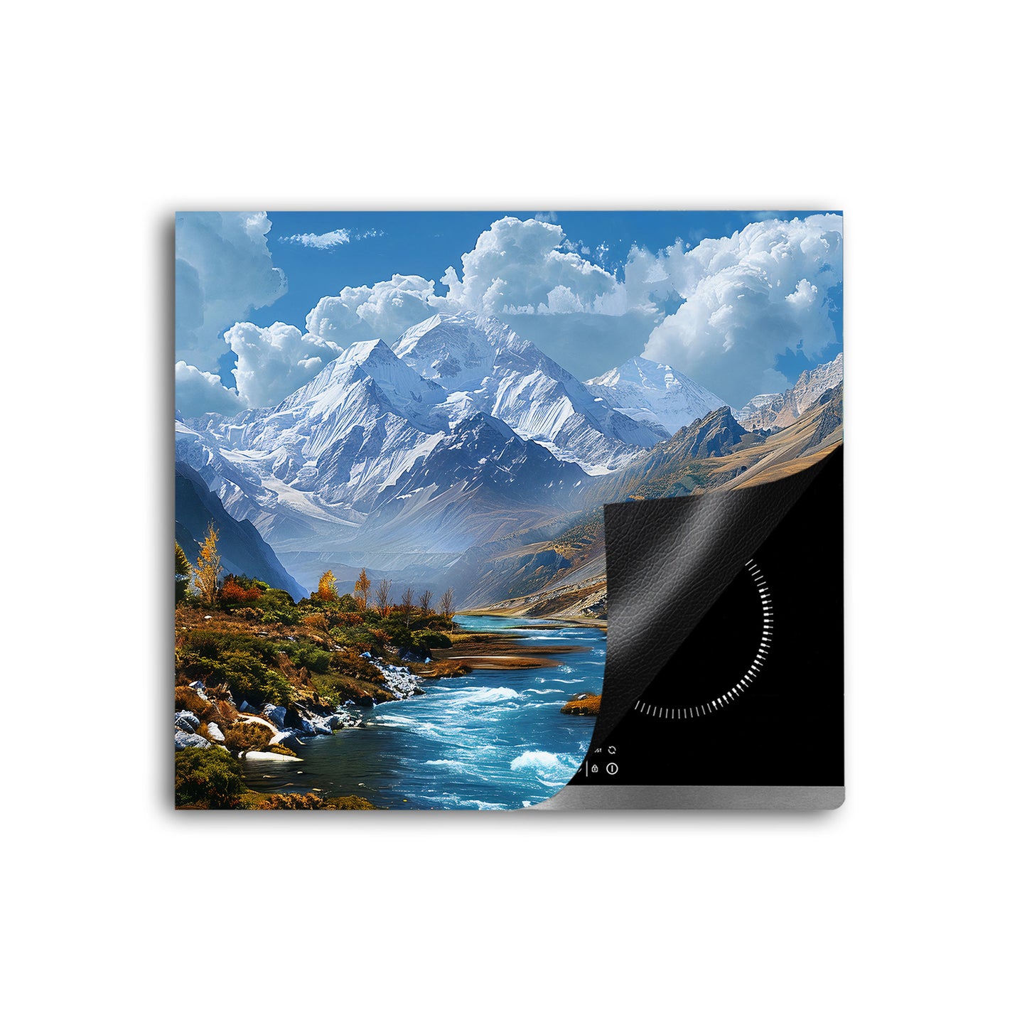 Landschaft mit Fluss Herdabdeckplatte Vinyl Induktionsschutz Ceranfeld Kochfeld