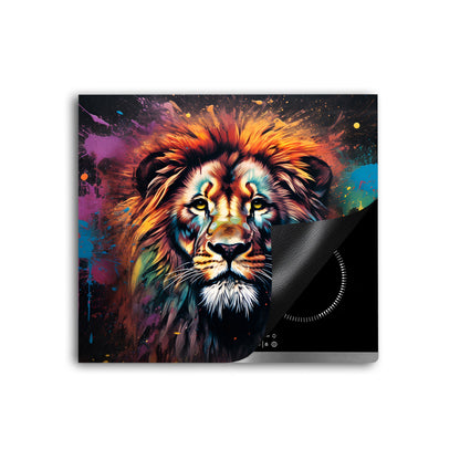 Löwe wunderschön Herdabdeckplatte Vinyl Induktionsschutz Ceranfeld Kochfeld