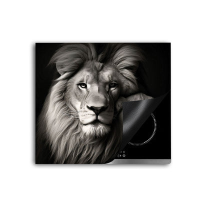 Löwenpaar Herdabdeckplatte Vinyl Induktionsschutz Ceranfeld Kochfeld