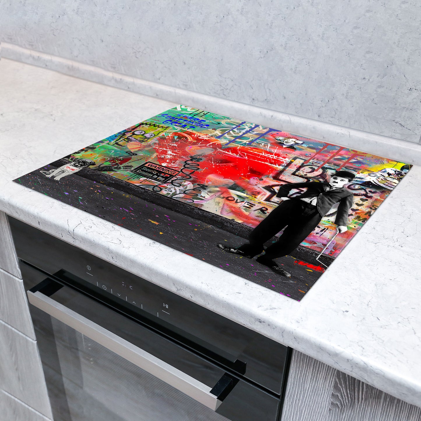 Love Is Pop Art Herdabdeckplatte Vinyl Induktionsschutz Ceranfeld Kochfeld