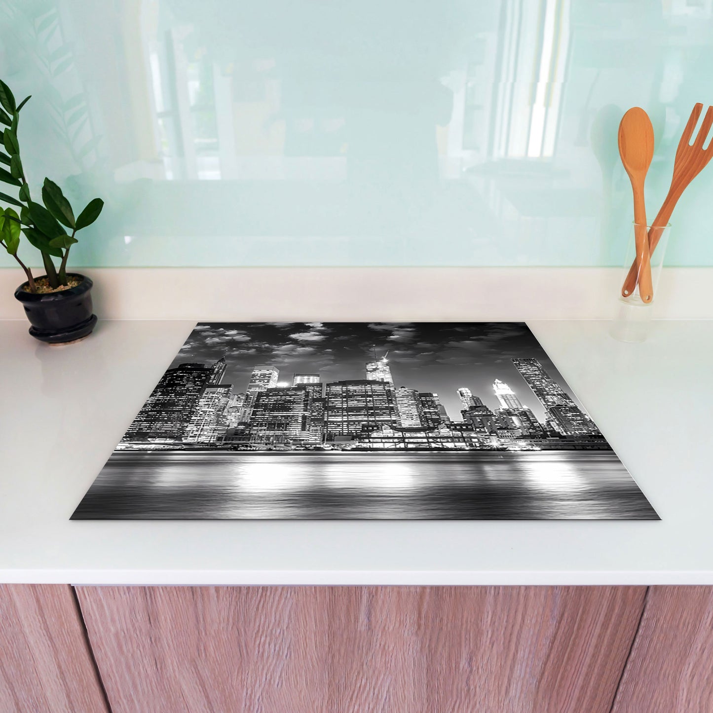 Manhattan NY Herdabdeckplatte Vinyl Induktionsschutz Ceranfeld Kochfeld