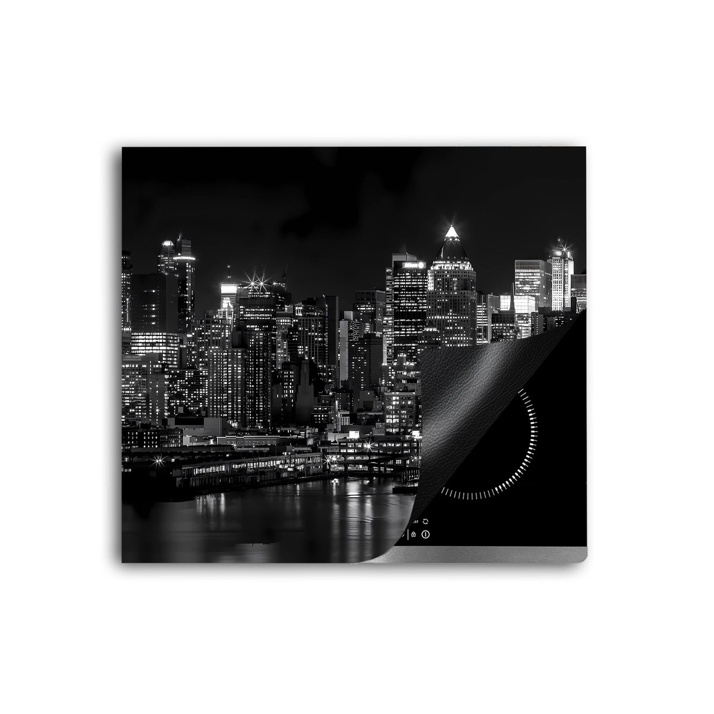 Modern New York Herdabdeckplatte Vinyl Induktionsschutz Ceranfeld Kochfeld