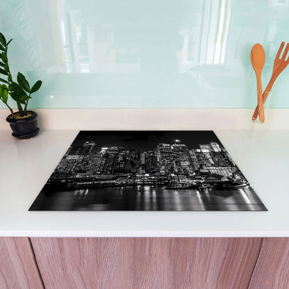 Modern New York Herdabdeckplatte Vinyl Induktionsschutz Ceranfeld Kochfeld