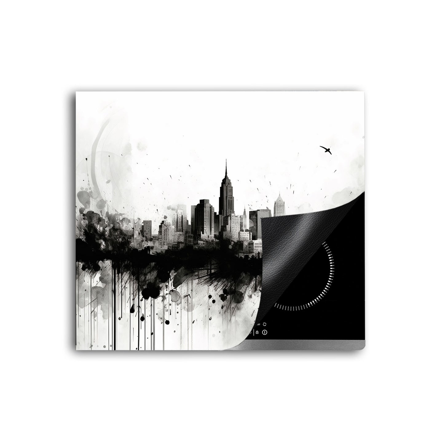 New York abstrakt Herdabdeckplatte Vinyl Induktionsschutz Ceranfeld Kochfeld