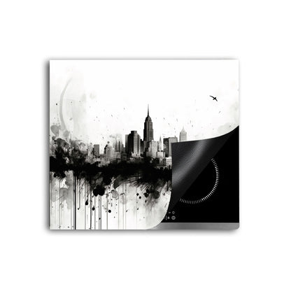 New York abstrakt Herdabdeckplatte Vinyl Induktionsschutz Ceranfeld Kochfeld