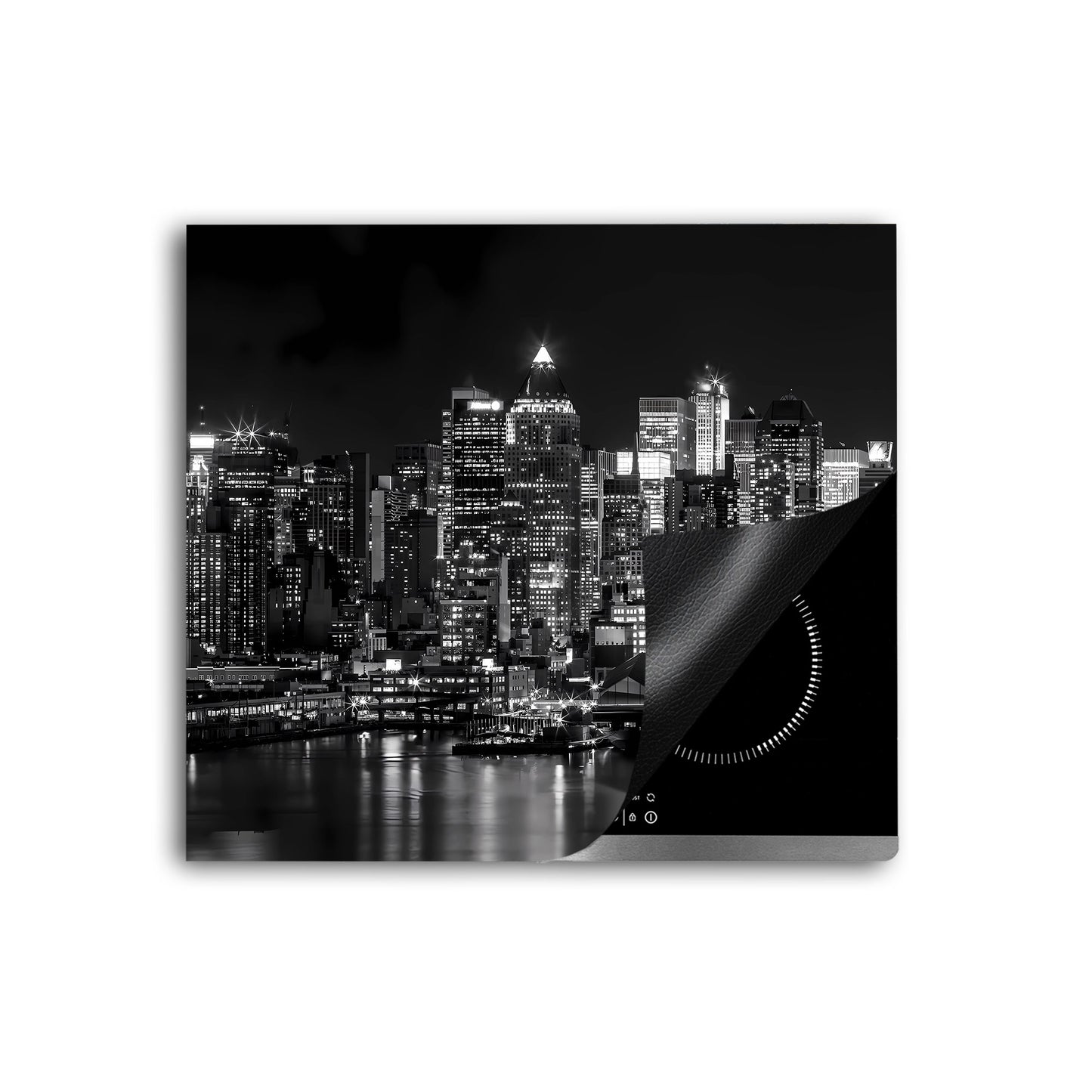 New York By Night Herdabdeckplatte Vinyl Induktionsschutz Ceranfeld Kochfeld