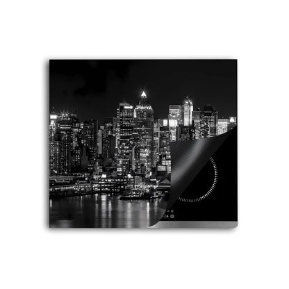 New York By Night Herdabdeckplatte Vinyl Induktionsschutz Ceranfeld Kochfeld