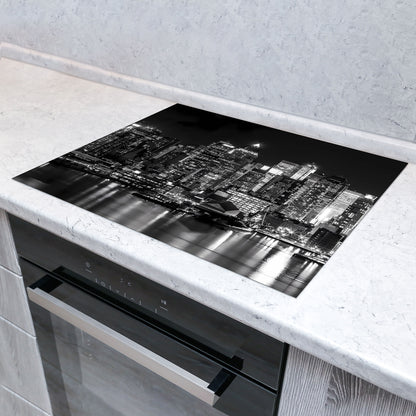 New York By Night Herdabdeckplatte Vinyl Induktionsschutz Ceranfeld Kochfeld