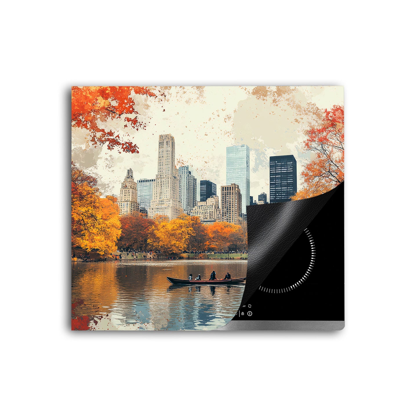 New York Herbst Herdabdeckplatte Vinyl Induktionsschutz Ceranfeld Kochfeld