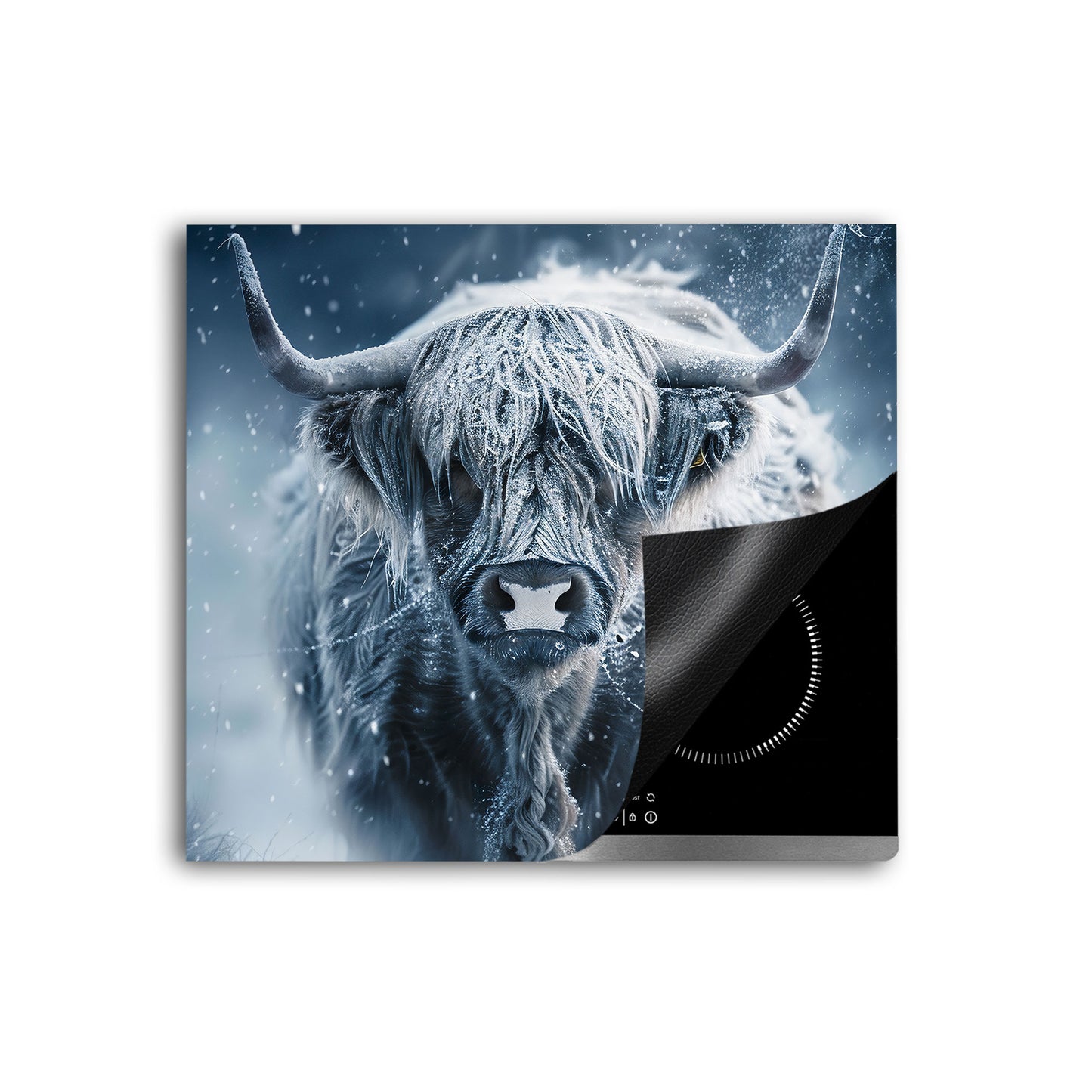 Schottisches Hochlandrind Herdabdeckplatte Vinyl Induktionsschutz Ceranfeld Kochfeld