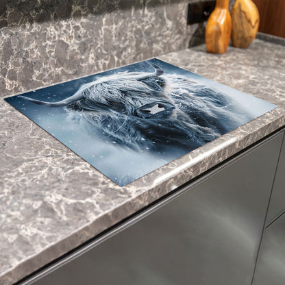 Schottisches Hochlandrind Herdabdeckplatte Vinyl Induktionsschutz Ceranfeld Kochfeld