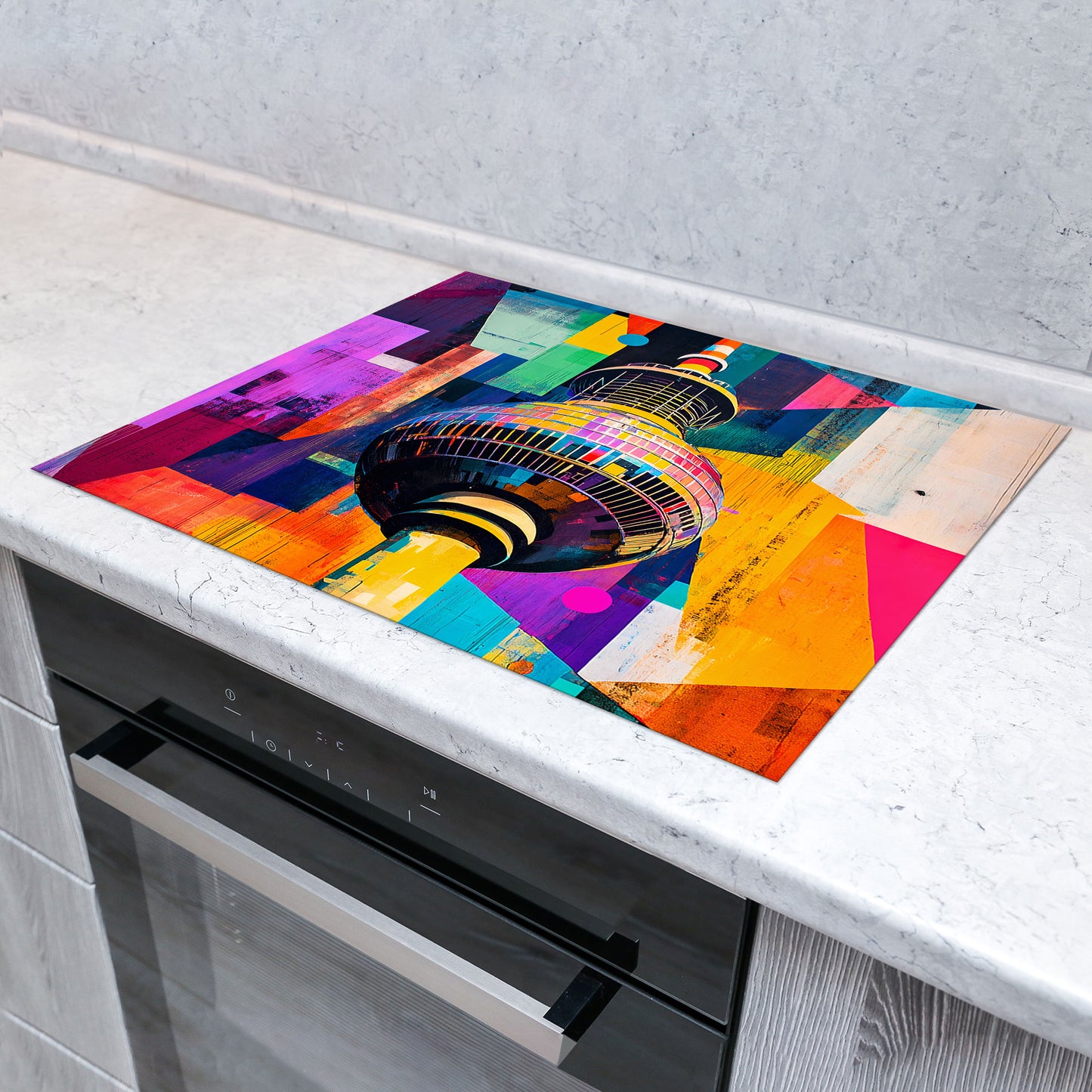 Städte Berlin Herdabdeckplatte Vinyl Induktionsschutz Ceranfeld Kochfeld