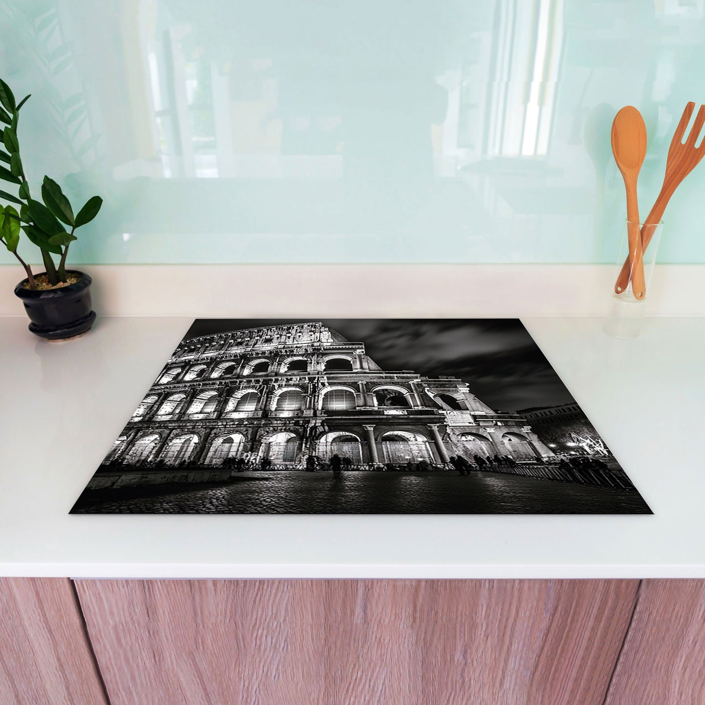 Städte Rom Herdabdeckplatte Vinyl Induktionsschutz Ceranfeld Kochfeld