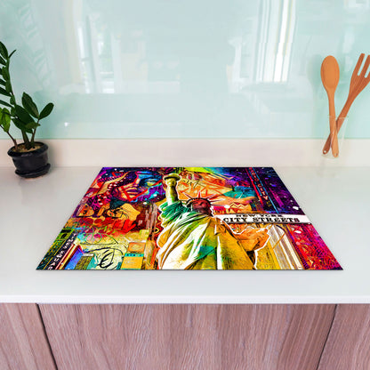 USA New York City Herdabdeckplatte Vinyl Induktionsschutz Ceranfeld Kochfeld