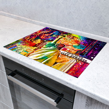 USA New York City Herdabdeckplatte Vinyl Induktionsschutz Ceranfeld Kochfeld