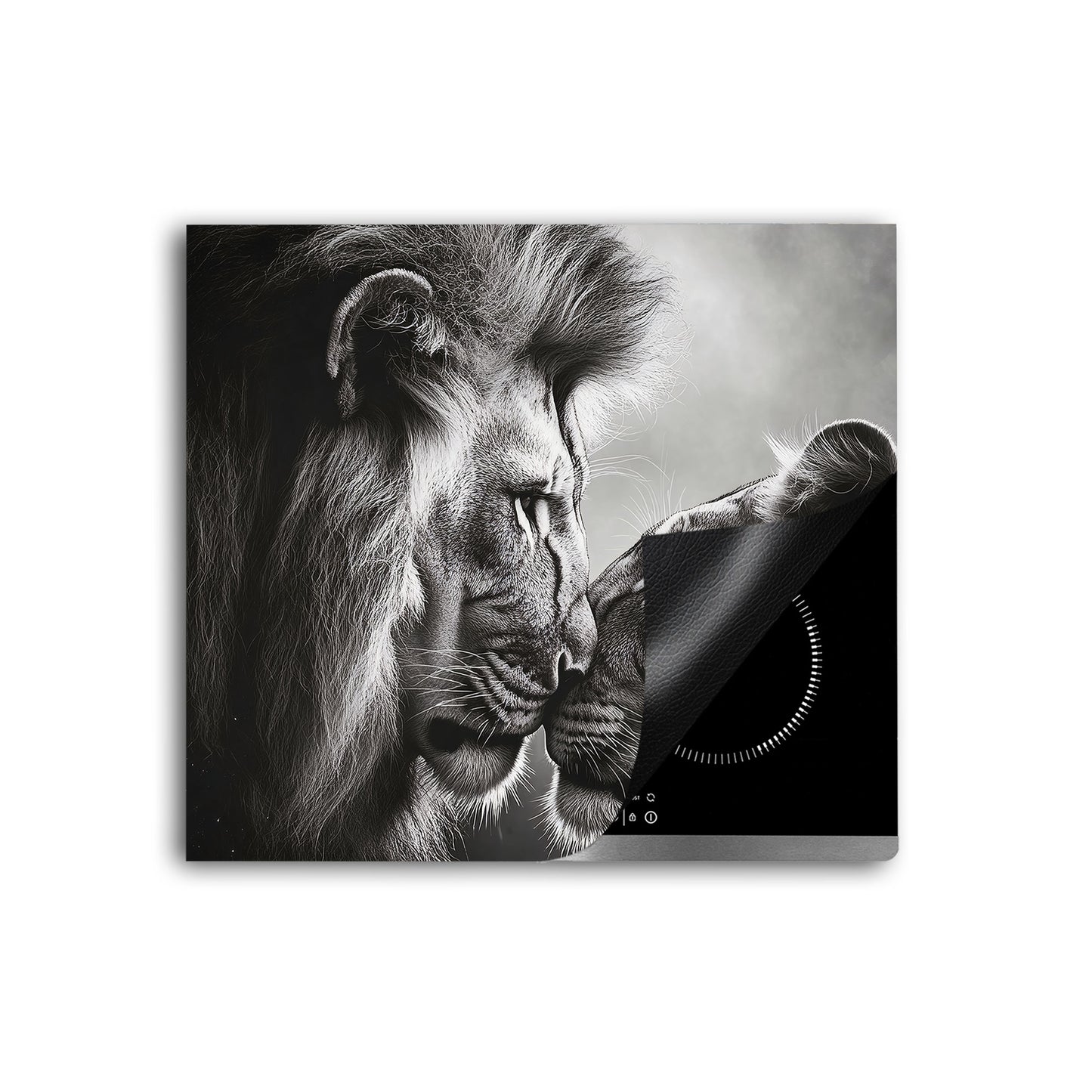 Verliebte Löwen Herdabdeckplatte Vinyl Induktionsschutz Ceranfeld Kochfeld