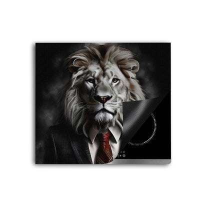 Weißer Löwe Herdabdeckplatte Vinyl Induktionsschutz Ceranfeld Kochfeld