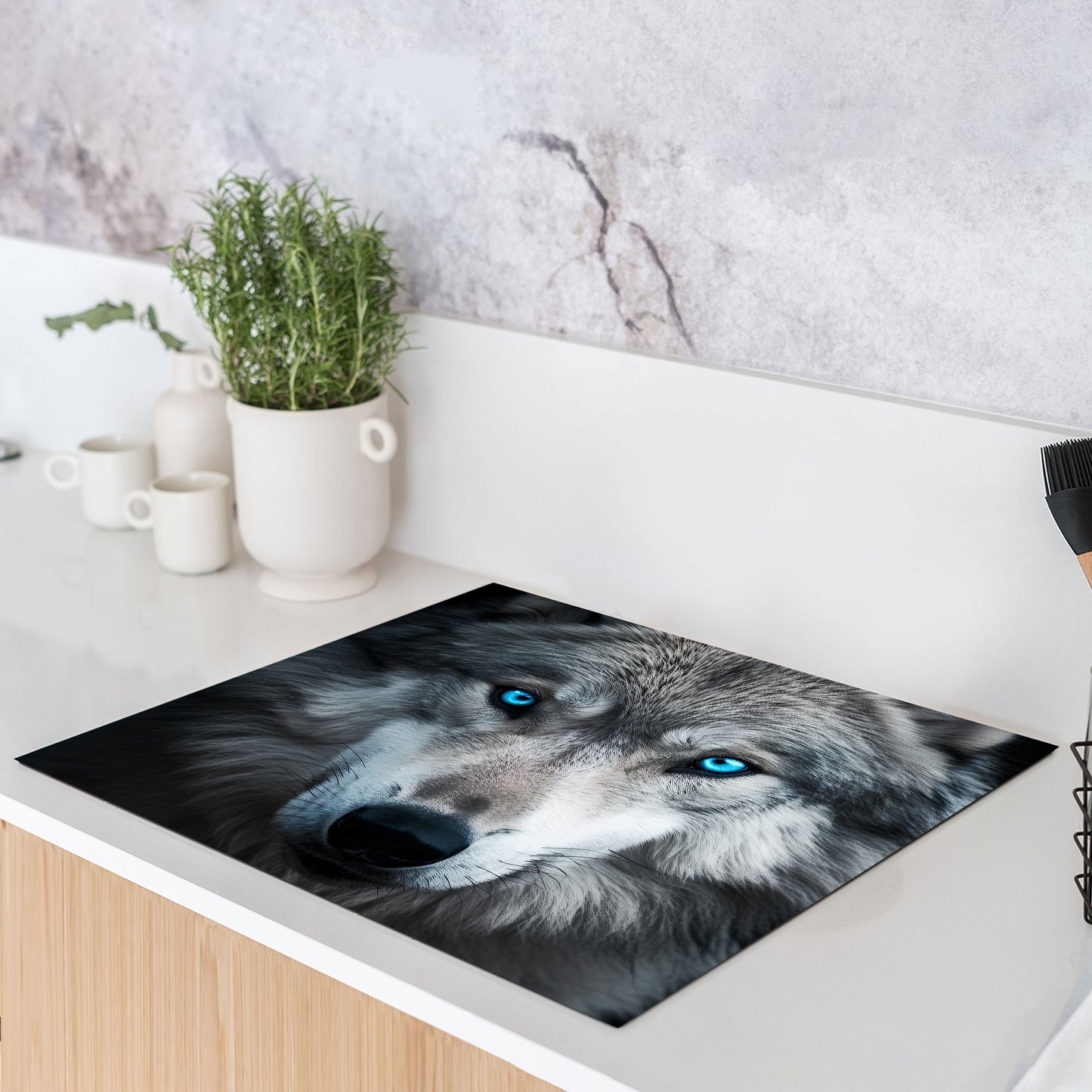 Wolf frontal Herdabdeckplatte Vinyl Induktionsschutz Ceranfeld Kochfeld