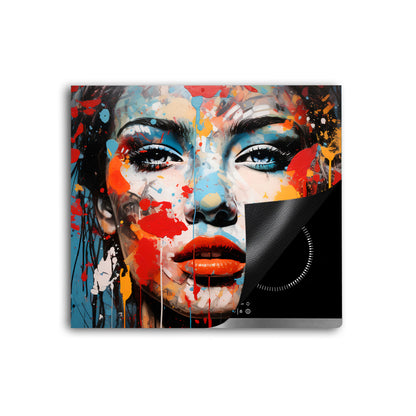 Wunderschöne Frau Herdabdeckplatte Vinyl Induktionsschutz Ceranfeld Kochfeld