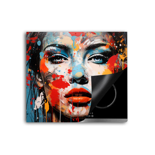 Wunderschöne Frau Herdabdeckplatte Vinyl Induktionsschutz Ceranfeld Kochfeld