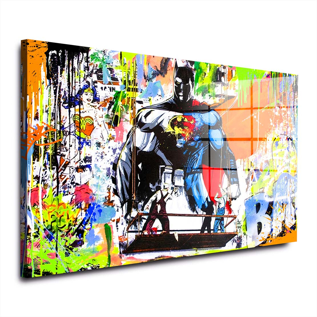 Hero Pop Art Style Acrylglasbild Wandbild Bild Wanddeko Wohnzimmer XL