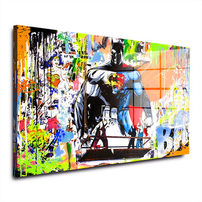 Hero Pop Art Style Acrylglasbild Wandbild Bild Wanddeko Wohnzimmer XL