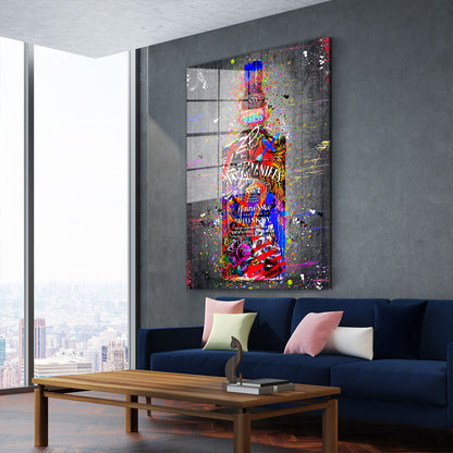 Jack Whiskyflasche Graffiti Acrylglasbild Wandbild Bild Wanddeko Wohnzimmer XL