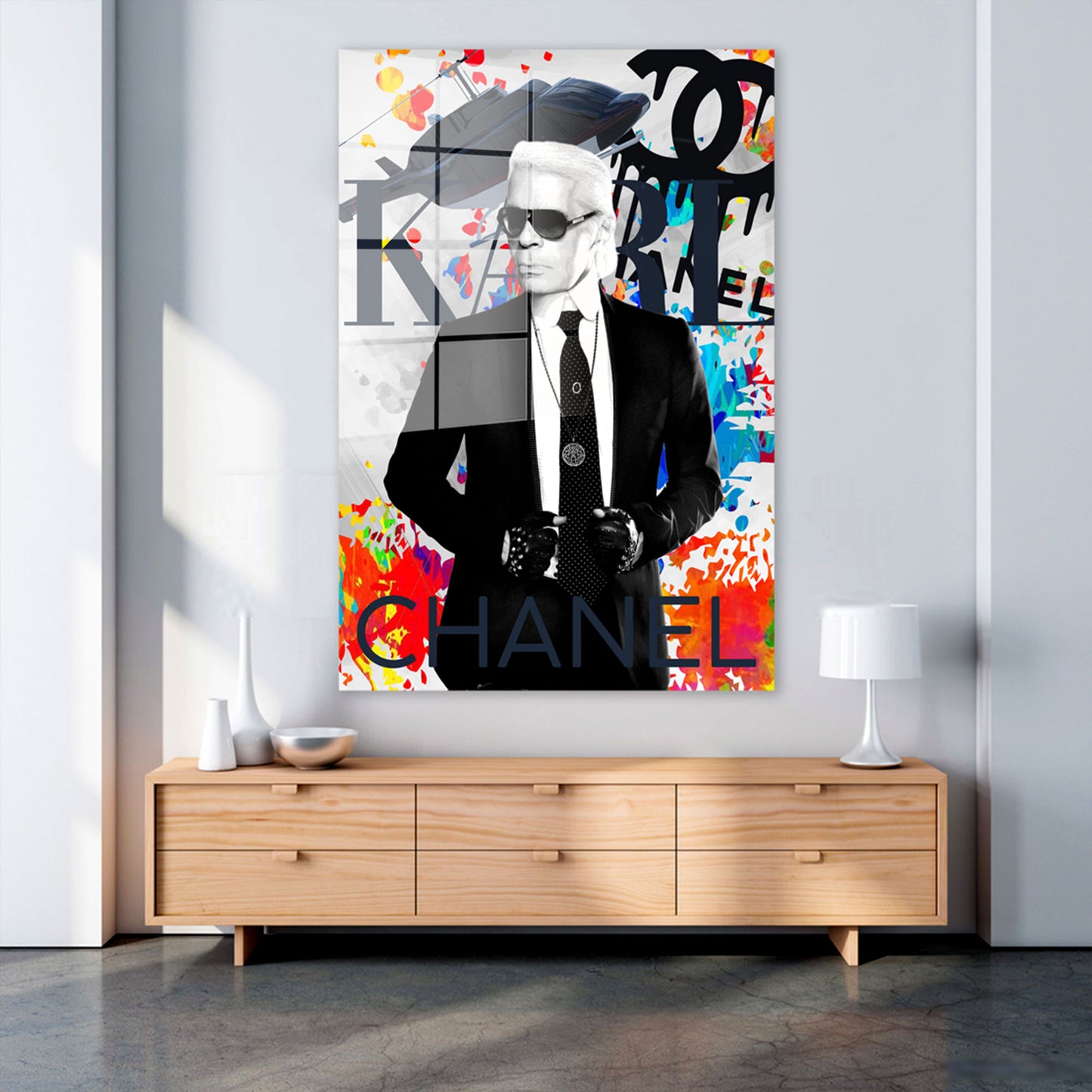 Karl Pop Art Acrylglasbild Wandbild Bild Wanddeko Wohnzimmer XL