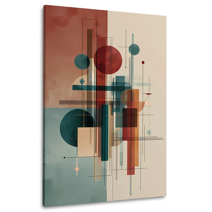 Kreise Rechtecke Farbflächen Wandbild Leinwandbild Kunstdruck XL Wanddeko