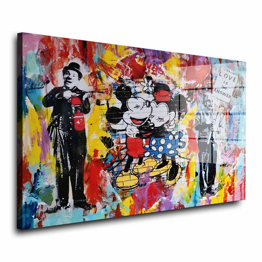 Kunst Street Art Comic Acrylglasbild Wandbild Bild Wanddeko Wohnzimmer XL