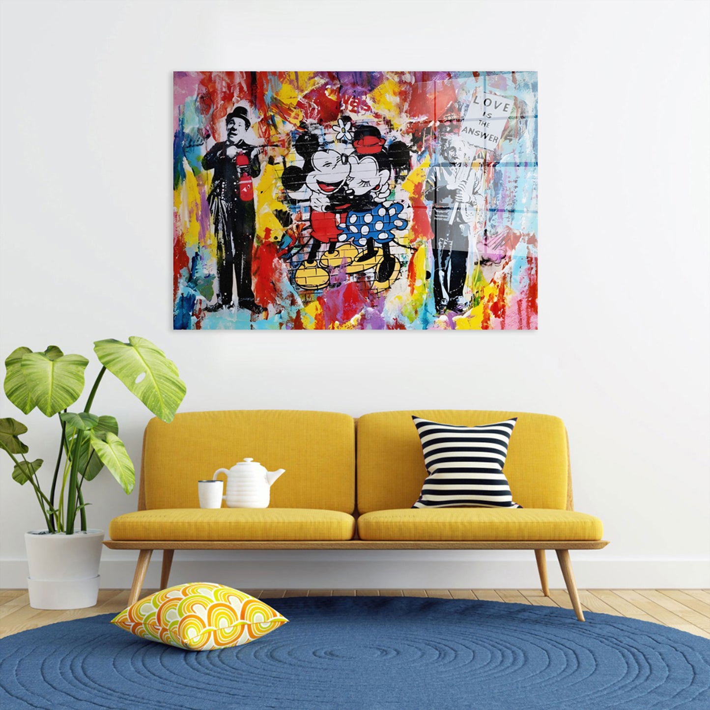 Kunst Street Art Comic Acrylglasbild Wandbild Bild Wanddeko Wohnzimmer XL