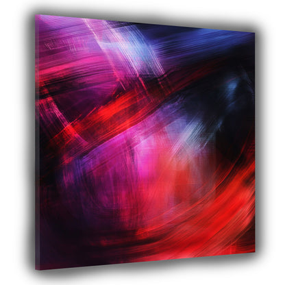 Leuchtende Linien dunkel Leinwandbild Wandbild Kunstdruck XL Wanddeko