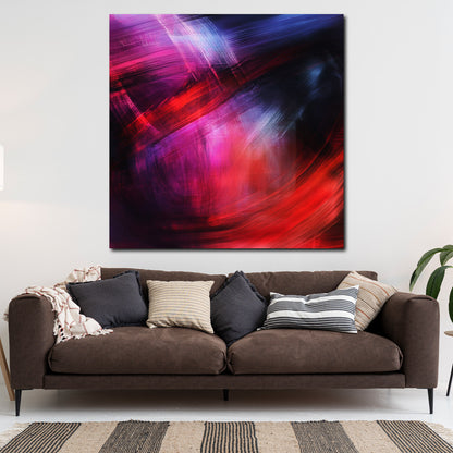 Leuchtende Linien dunkel Leinwandbild Wandbild Kunstdruck XL Wanddeko