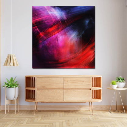 Leuchtende Linien dunkel Leinwandbild Wandbild Kunstdruck XL Wanddeko