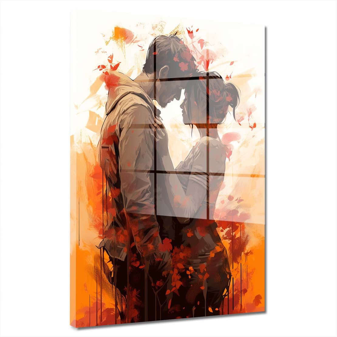 Liebespaar Frau & Mann Painting Acrylglasbild Wandbild Wanddeko Wohnzimmer XL