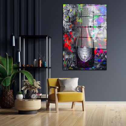 Lifestyle Flasche Street Art Acrylglasbild Wandbild Bild Wanddeko Wohnzimmer XL