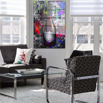 Lifestyle Flasche Street Art Acrylglasbild Wandbild Bild Wanddeko Wohnzimmer XL