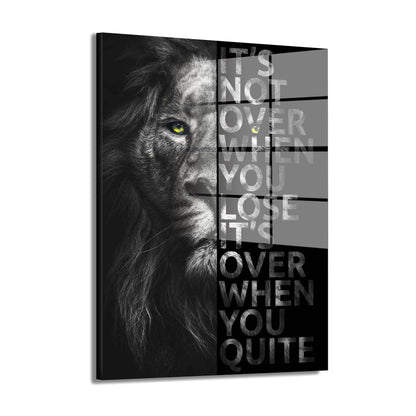 Löwe Motivation Black Edition Acrylglasbild Wandbild Wanddeko Wohnzimmer XL