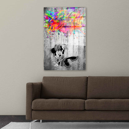 Luftballons Minnie Style Acrylglasbild Wandbild Bild Wanddeko Wohnzimmer XL