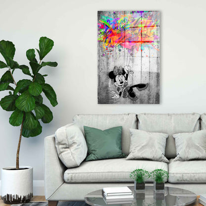 Luftballons Minnie Style Acrylglasbild Wandbild Bild Wanddeko Wohnzimmer XL
