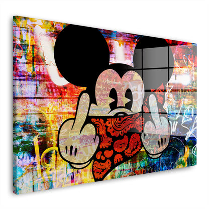 Pop Art Maus Acrylglasbild Wandbild Bild Wanddeko Wohnzimmer XL