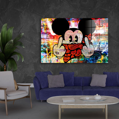 Pop Art Maus Acrylglasbild Wandbild Bild Wanddeko Wohnzimmer XL
