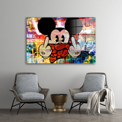 Pop Art Maus Acrylglasbild Wandbild Bild Wanddeko Wohnzimmer XL