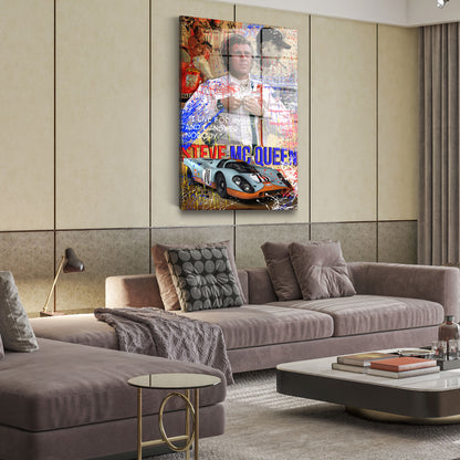 McQueen Pop Art Acrylglasbild Wandbild Bild Wanddeko Wohnzimmer XL