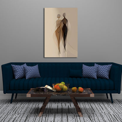 Minimalistische Figuren Silhouetten Wandbild Leinwandbild Kunstdruck XL Wanddeko