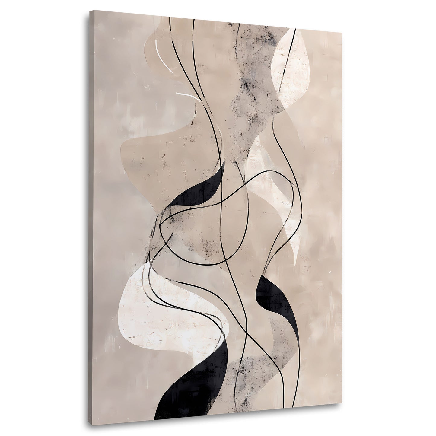 Minimalistische Formen und Kurven Wandbild Leinwandbild Kunstdruck XL Wanddeko