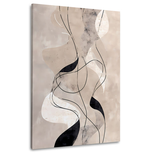 Minimalistische Formen und Kurven Wandbild Leinwandbild Kunstdruck XL Wanddeko