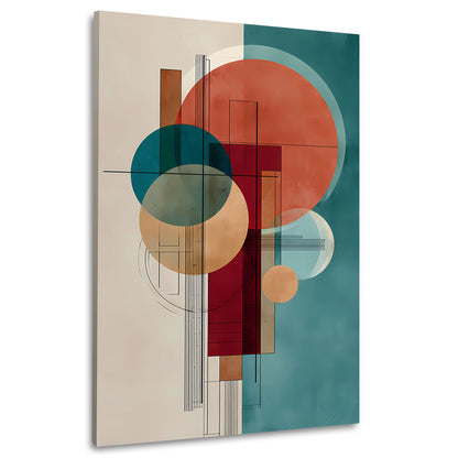 Minimalistische Geometrie Kreise Wandbild Leinwandbild Kunstdruck XL Wanddeko