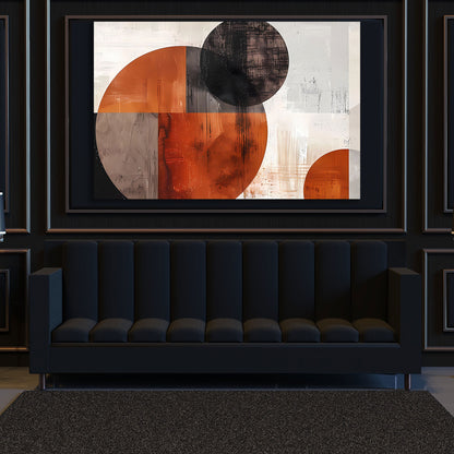 Minimalistische Kreisformen Wandbild Leinwandbild Kunstdruck XL Wanddeko