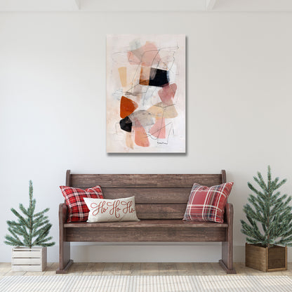 Minimalistische Liniengrafik Farbtöne Wandbild Leinwandbild Kunstdruck XL Wanddeko